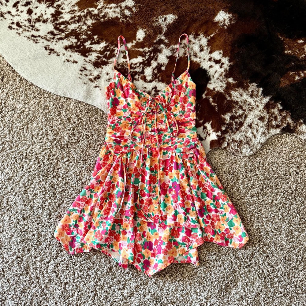 Princess Polly PETITE Barrett Mini Dress Multi Floral - Picture 6 of 8